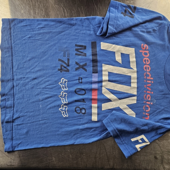 FOX Racing Blue Speed Division Tee - Picture 1 of 8